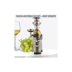 Planete Discount Porte-bouteille Chef De Cuisine Métallique