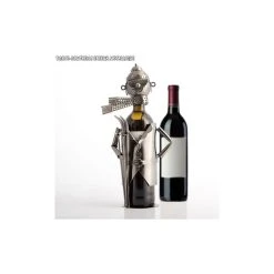 Planete Discount Porte-bouteille Skieur Métallique