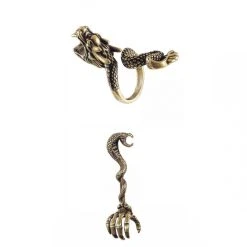 Marque Generique 2 Pièces En Laiton Porte- Anneau Fumeur Clip Mains Libres