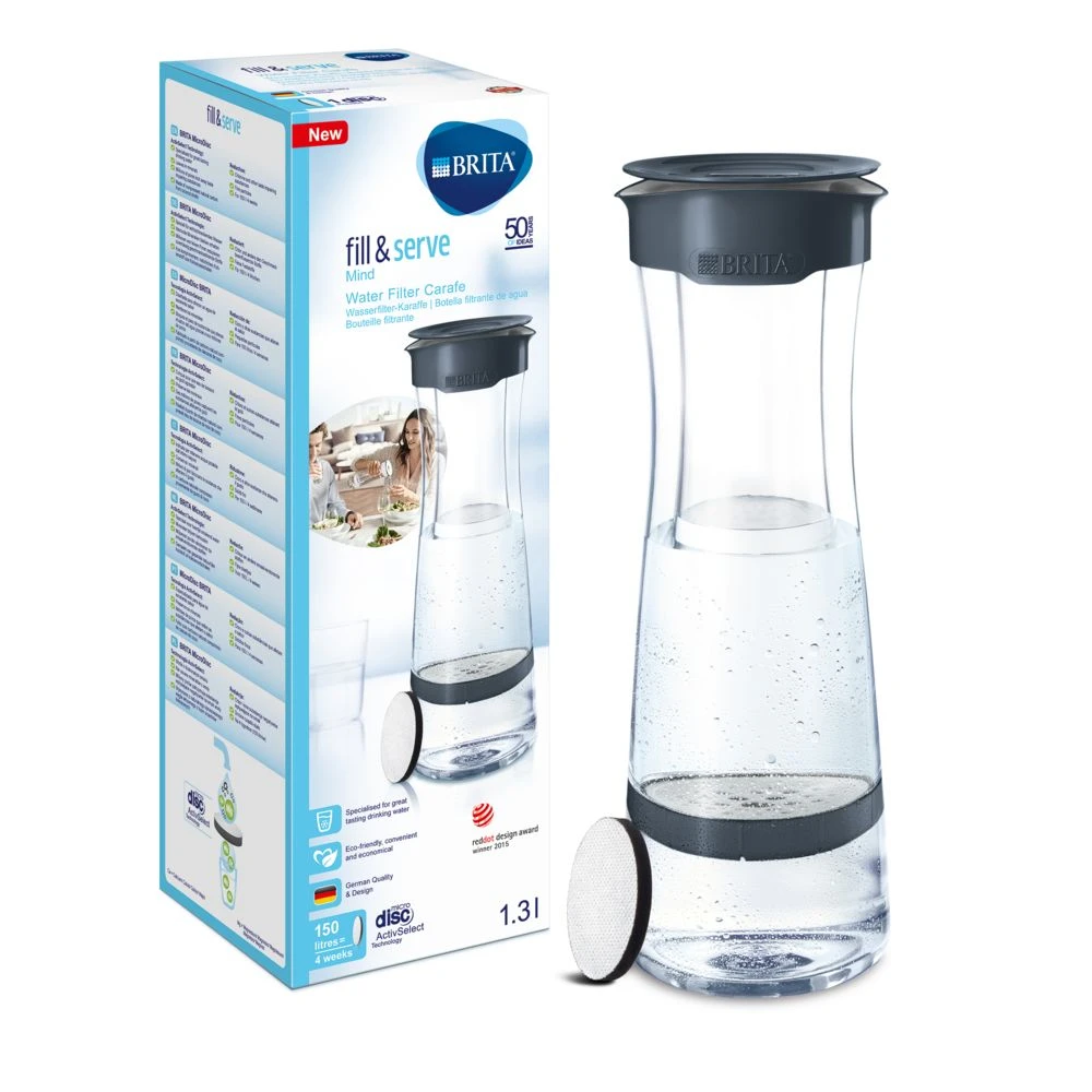 Brita Carafe Fill & Serve Mind Gris Foncé 1030345 1 Brita Carafe Fill & Serve Mind Gris Foncé 1030345