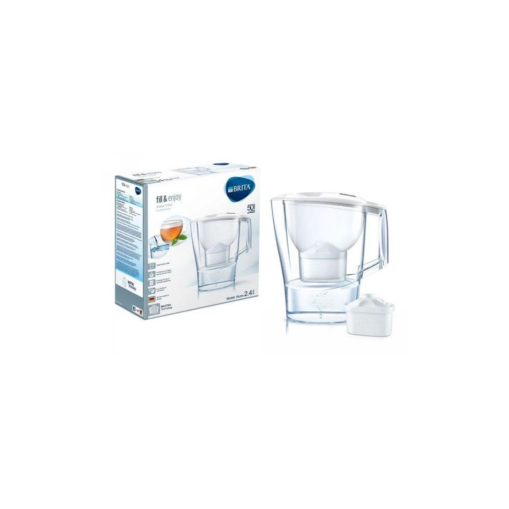 BRITA Carafe Aluna Blanche 2,4 L + 2 Cartouches Maxtra 1 BRITA Carafe Aluna Blanche 2,4 L + 2 Cartouches Maxtra