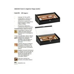 Cave à Cigare Luxe Adorini VEGA NOIRE Bois De Cèdre - 100 Cigares - ... -HKoenig Shop cave a cigare luxe adorini vega noire bois de cedre 100 cigares hygrometre humidificateur haute qualite garantie a vie 10412806 26927474 1140x1140