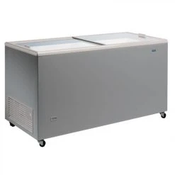 Materiel Chr Pro Congélateur Coffre Aspect Inox Couvercle Vitré - 200 à 440 Litres -...