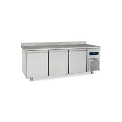 VIRTUS GROUP Table Réfrigérée Pâtisserie Avec 3 Portes 600x400 Mm Et Plan De Tr...