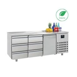 Combisteel Table Réfrigérée Positive 1 Porte 6 Tiroirs Gamme 700 - Energy Line...