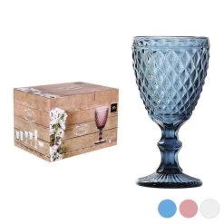 Totalcadeau Verre En Verre (350 Ml) à Vin Couleur - Violet-Mauve